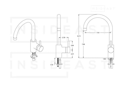 Brass Basin Mixer Tap | Compact Unlacquered Brass Sink Faucet – HANSA HANDICRAFT