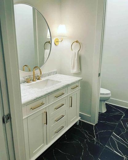 Widespread 3-Hole Solid Unlacquered Brass Faucet | Deck Mount Vanity Sink Faucet | Antique Brass Bathroom Tap – HANSA HANDICRAFT