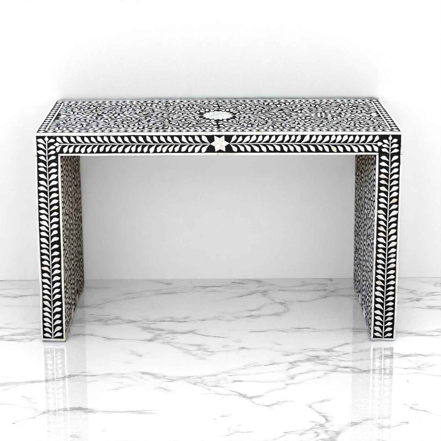 Handmade Bone Inlay Console Table – Camel Bone & Resin Furniture by HANA EXPORTS