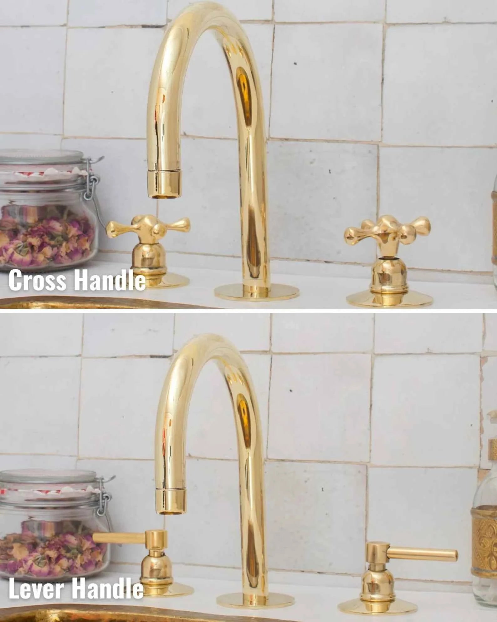 Widespread 3-Hole Solid Unlacquered Brass Faucet | Deck Mount Vanity Sink Faucet | Antique Brass Bathroom Tap – HANSA HANDICRAFT