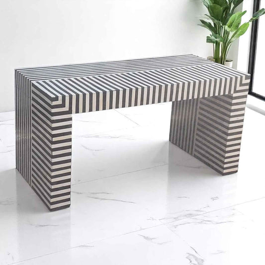 Handmade Bone Inlay Coffee Table – Camel Bone & Resin Design by HANA EXPORTS