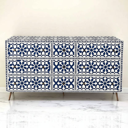 Handmade Bone Inlay Sideboard Cabinet - Camel Bone & Resin Furniture by HANA EXPORTS