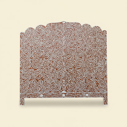 Handmade MOP Inlay Bed Headboard - Elegant Floral Design by HANA EXPORTS