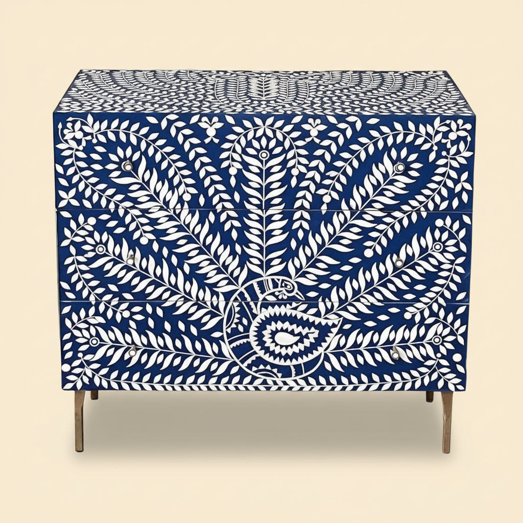 Handmade Bone Inlay Sideboard Cabinet - Modern Storage by Hansa Handicraft | Wood & Resin Inlay