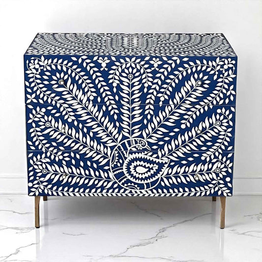 Handmade Bone Inlay Sideboard Cabinet – Modern Storage by HANA EXPORTS | Wood & Resin Inlay