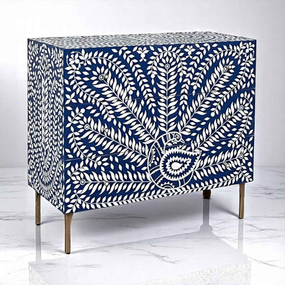 Handmade Bone Inlay Sideboard Cabinet - Modern Storage by Hansa Handicraft | Wood & Resin Inlay
