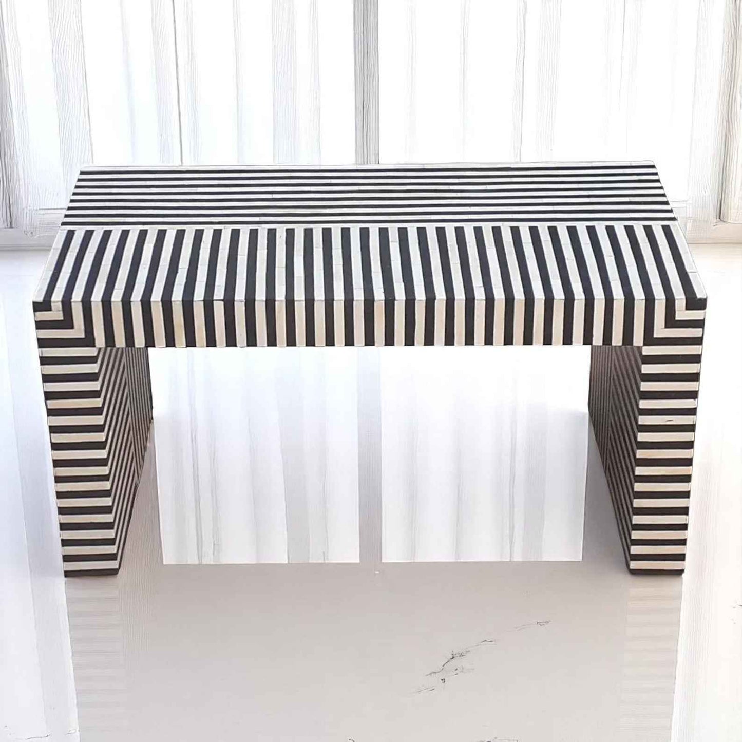 Handmade Bone Inlay Coffee Table – Camel Bone & Resin Design by HANA EXPORTS