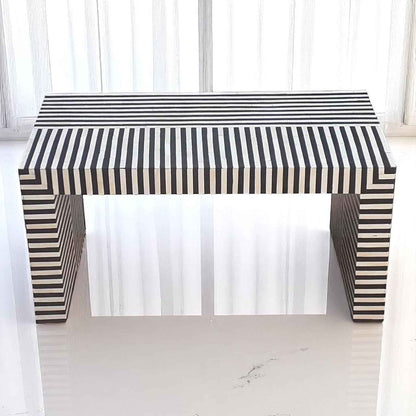 Handmade Bone Inlay Coffee Table - Camel Bone & Resin Design by HANA EXPORTS