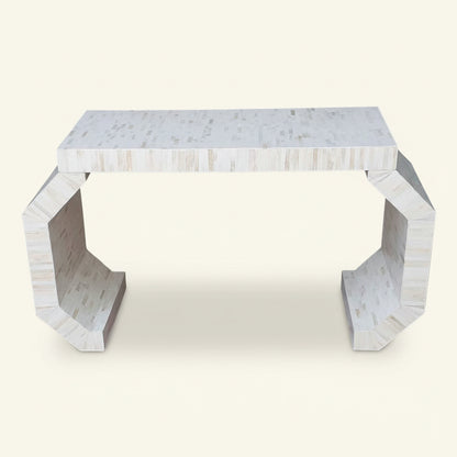 Handmade Bone Inlay Console Table - Camel Bone & Resin Furniture by Hansa Handicraft