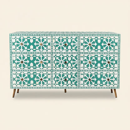 Handmade Bone Inlay Sideboard Cabinet | Camel Bone & Resin Furniture by HANA EXPORTS