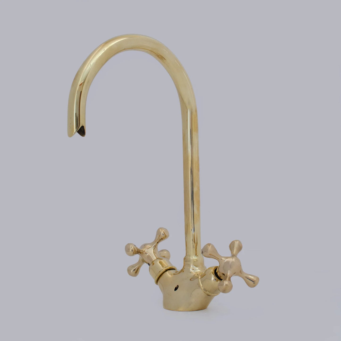 Unlacquered Brass Bathroom Sink Faucet, Single Hole Brass Vanity Faucet – HANSA HANDICRAFT