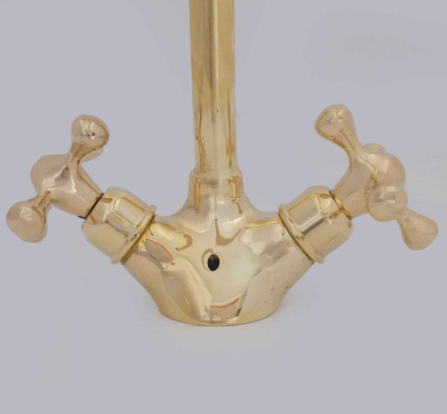 Unlacquered Brass Bathroom Sink Faucet, Single Hole Brass Vanity Faucet – HANSA HANDICRAFT