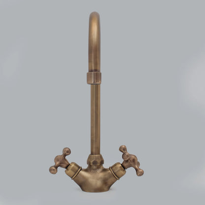 Elegant Luxury Bathroom Sink Faucet | Oil Rubbed Bronze Single Hole Antique Design | HANSA HANDICRAFT