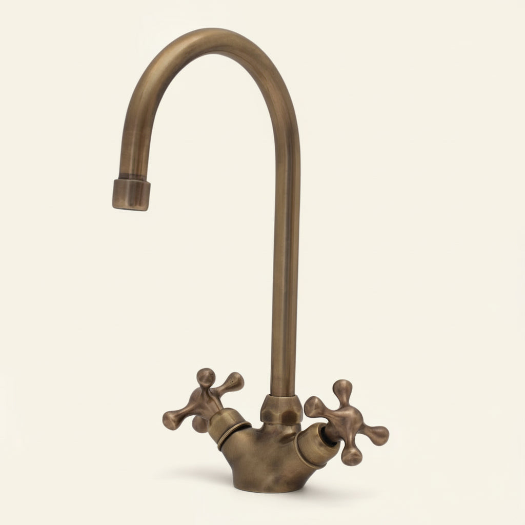 Elegant Luxury Bathroom Sink Faucet | Oil Rubbed Bronze Single Hole Antique Design | HANSA HANDICRAFT