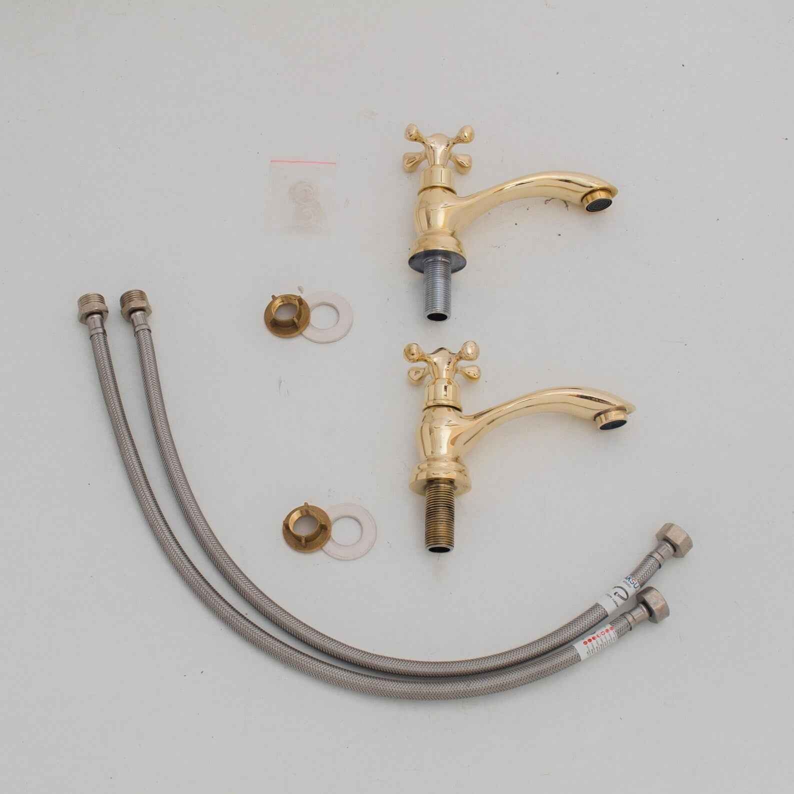 Unlacquered Brass Single Hole Bathroom Faucet, Vintage Simple Cross Tap – HANSA HANDICRAFT