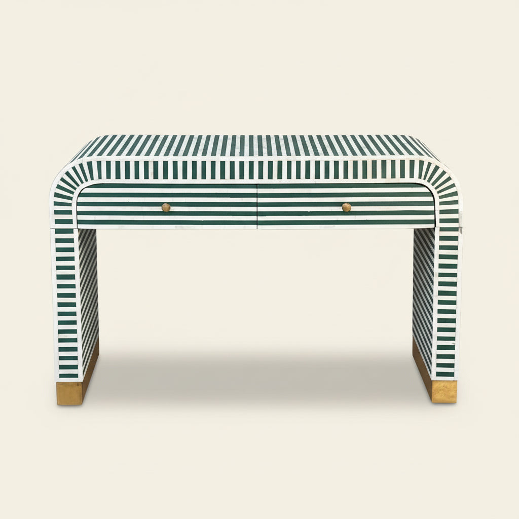 Handmade Bone Inlay Console Table - Artistic Hallway Table by HANA EXPORTS