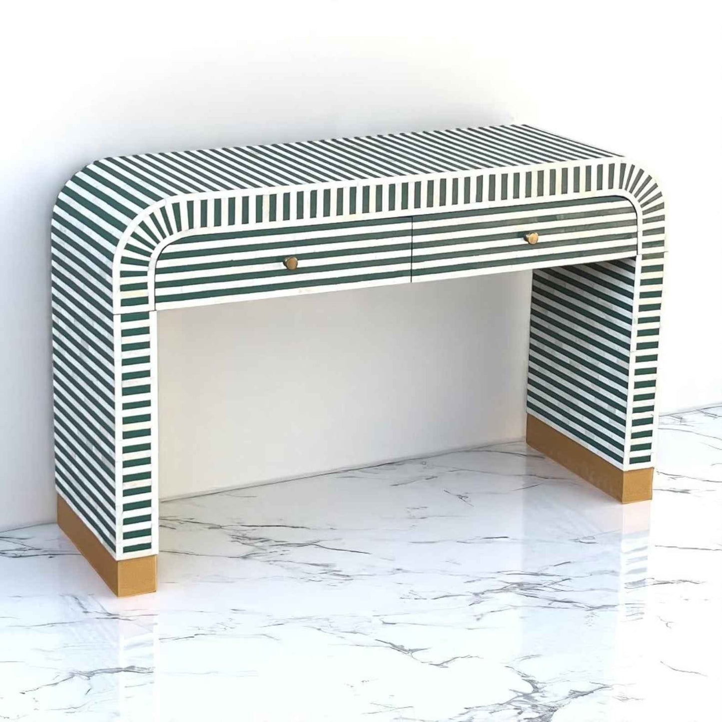 Handmade Bone Inlay Console Table – Artistic Hallway Table by HANA EXPORTS