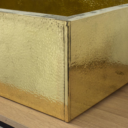 Opulent 40" Hammered Brass Farmhouse Sink | Luxury Unlacquered Solid Brass Kitchen Basin | Custom Undermount Single Bowl – HANSA HANDICRAFT