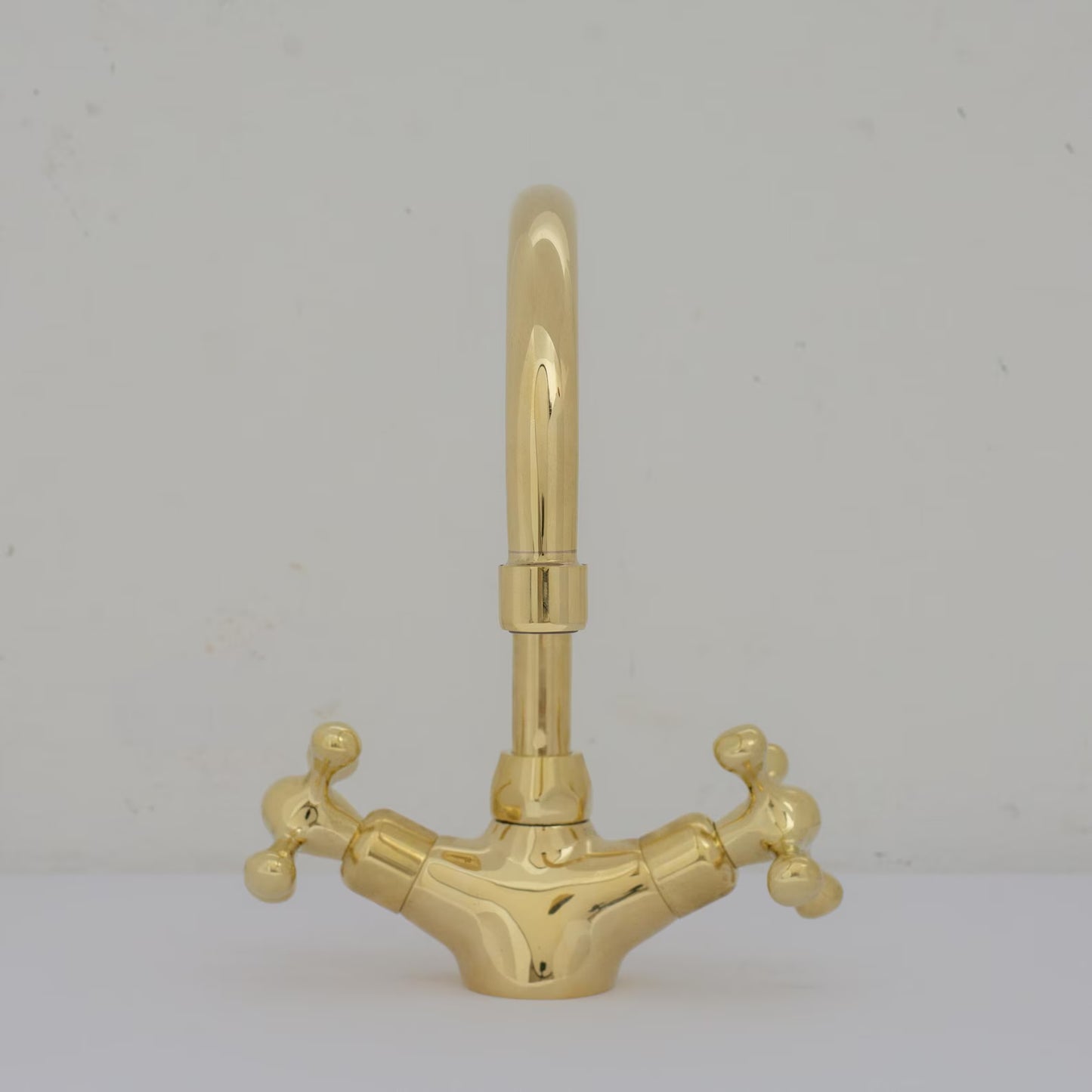 Unlacquered Brass Bathroom Faucet | Short Single Hole Vanity Sink Tap – HANSA HANDICRAFT