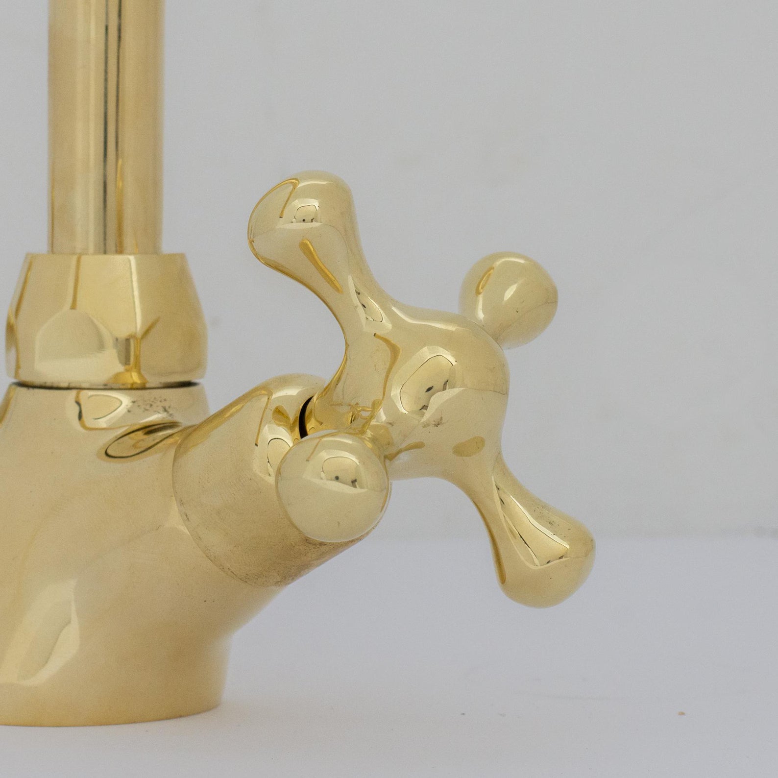 Unlacquered Brass Bathroom Faucet | Short Single Hole Vanity Sink Tap – HANSA HANDICRAFT