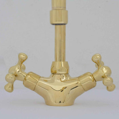 Unlacquered Brass Bathroom Faucet | Short Single Hole Vanity Sink Tap – HANSA HANDICRAFT