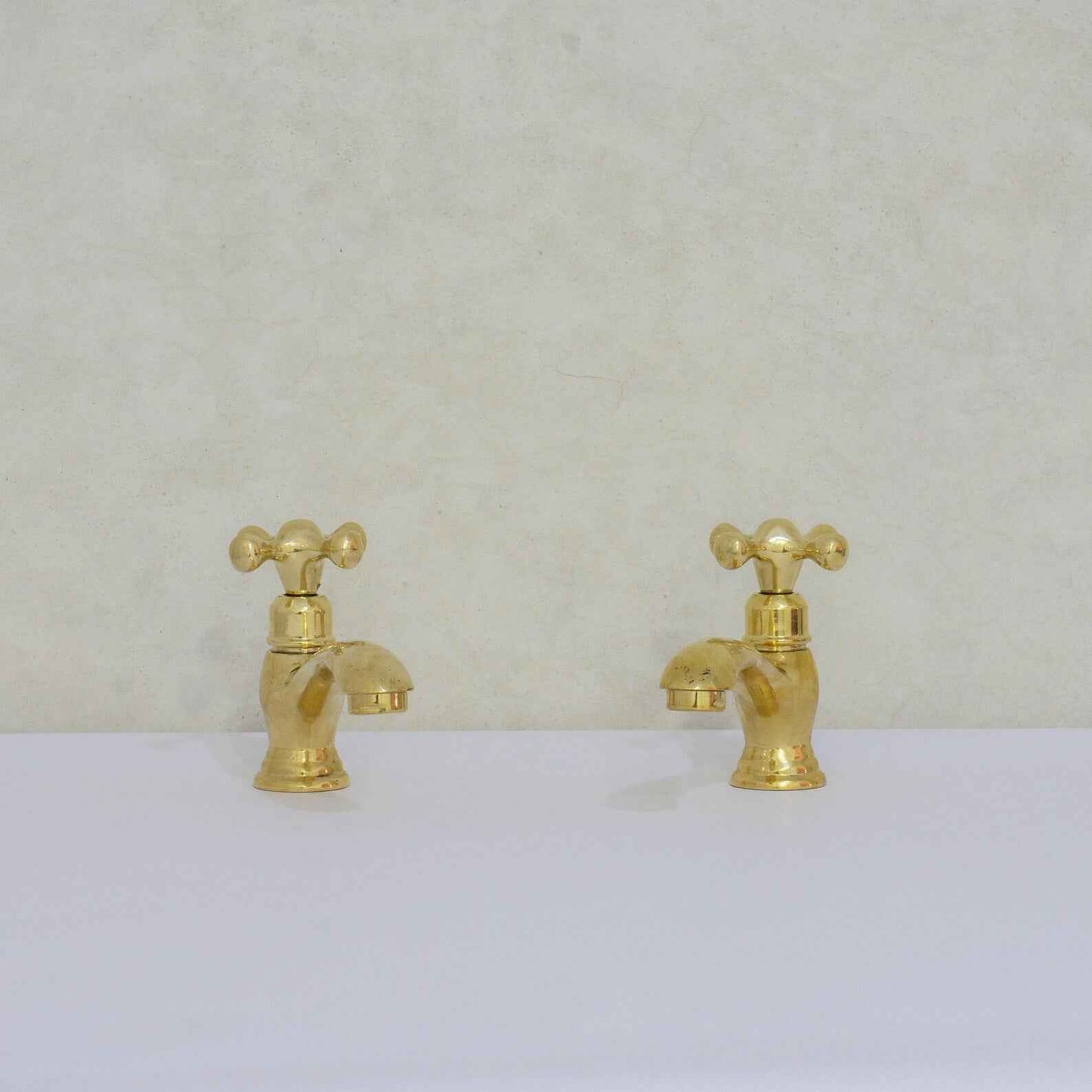 Unlacquered Brass Single Hole Bathroom Faucet, Vintage Simple Cross Tap – HANSA HANDICRAFT