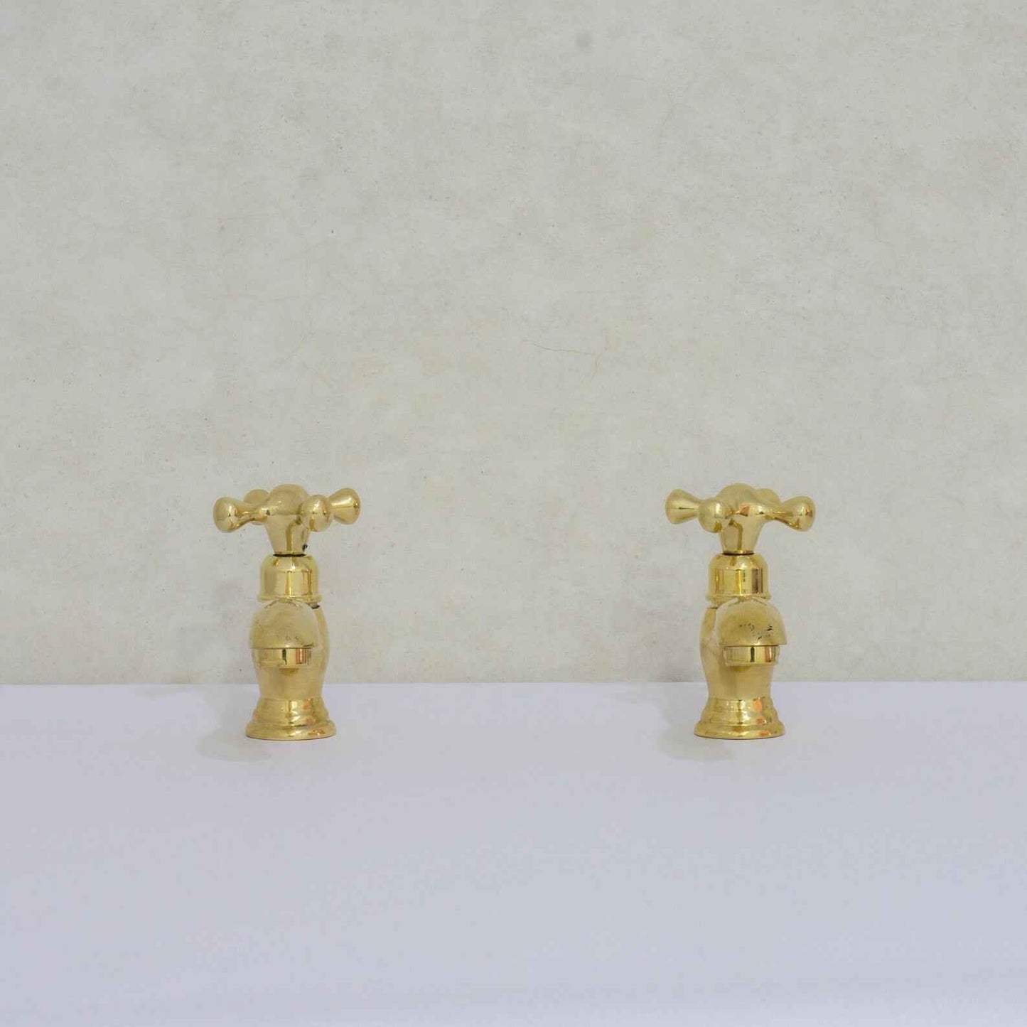 Unlacquered Brass Single Hole Bathroom Faucet, Vintage Simple Cross Tap – HANSA HANDICRAFT