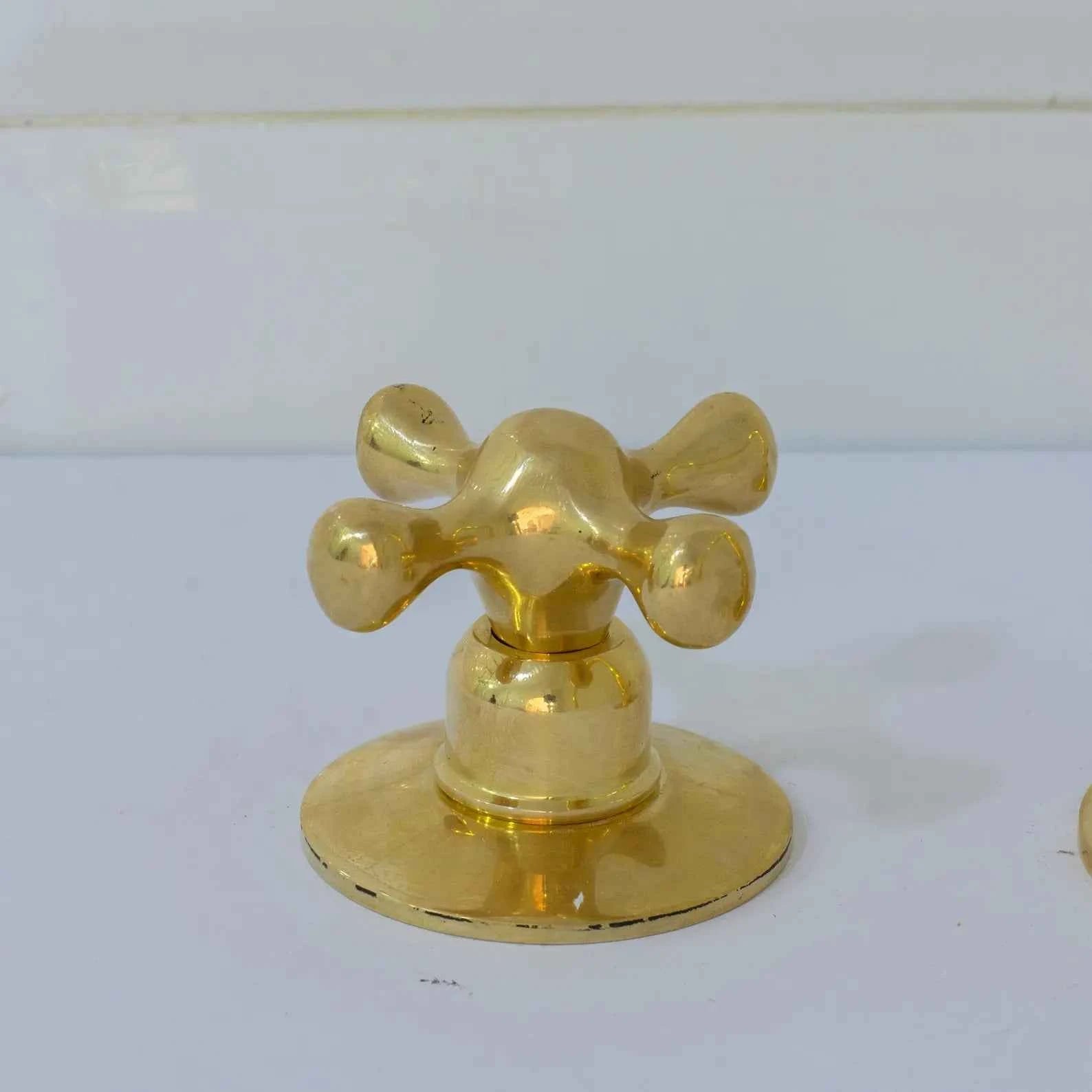 Unlacquered Brass Widespread Bathroom Faucet | 3-Hole 2-Handle Sink Tap | Luxury Vanity Fixture – HANSA HANDICRAFT