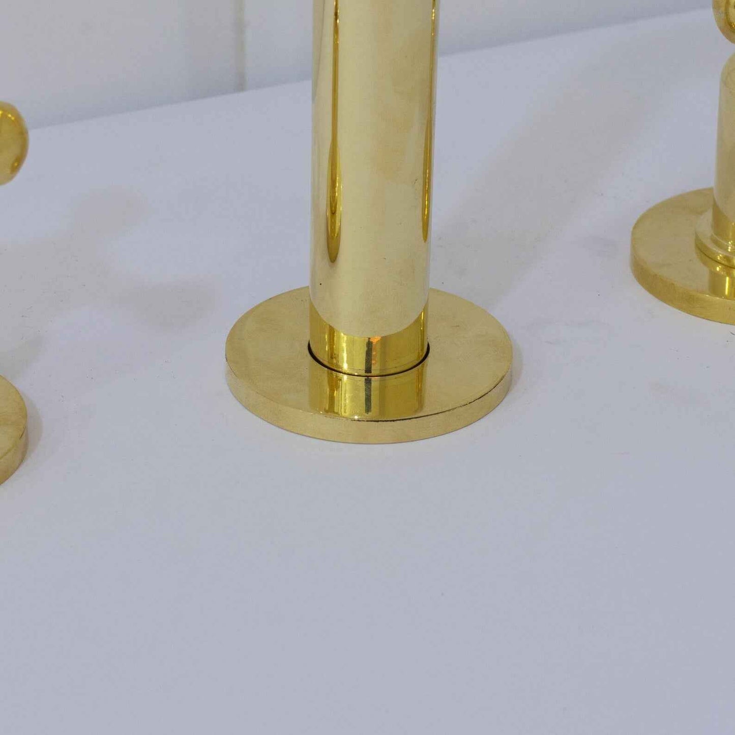 Handcrafted Unlacquered Brass Widespread Faucet | 3-Hole Waterfall Bathroom Sink Fixture – HANSA HANDICRAFT