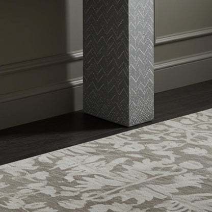 Handcrafted Gray Chevron Bone Inlay Console Table | Elegant Living Room Furniture
