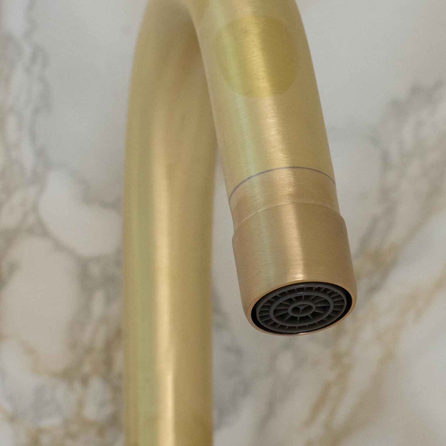 Unlacquered Brass Single Hole Faucet | Solid Brass Lever Handle Mixer Tap | Compact Bathroom Faucet – HANSA HANDICRAFT