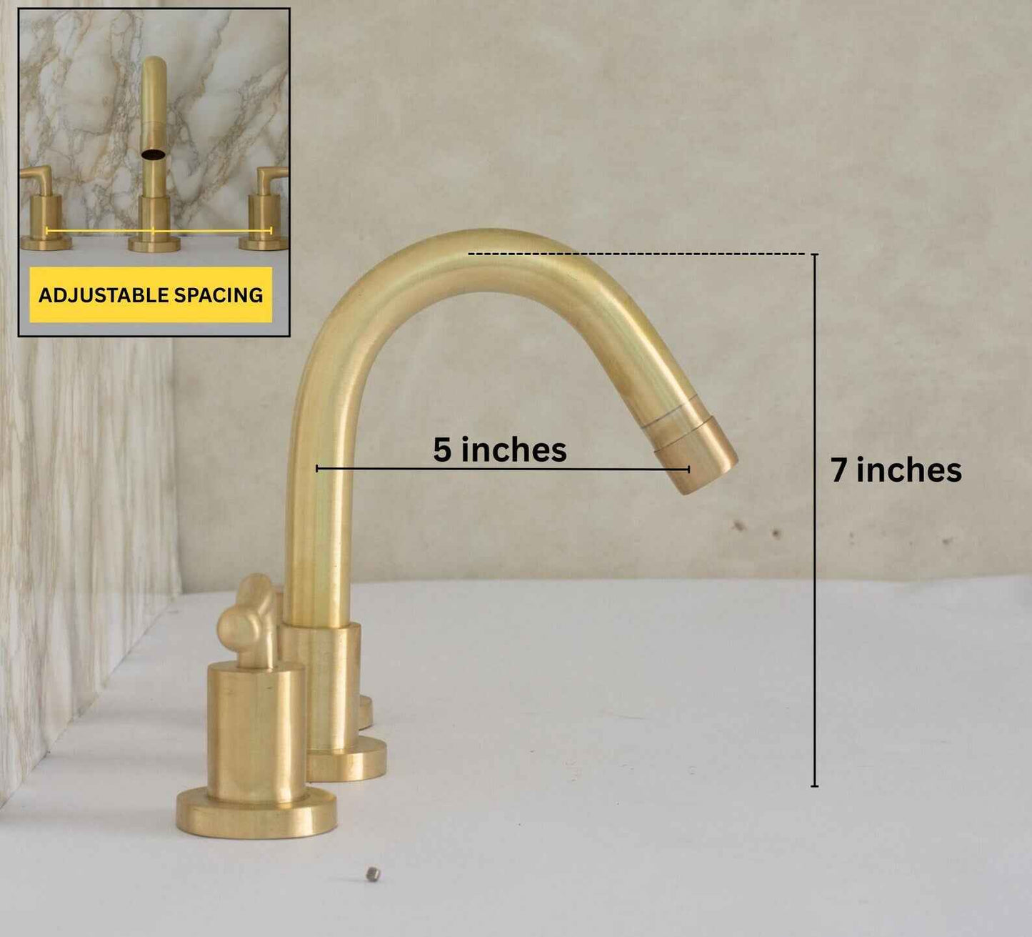 Unlacquered Brass Single Hole Faucet | Solid Brass Lever Handle Mixer Tap | Compact Bathroom Faucet – HANSA HANDICRAFT