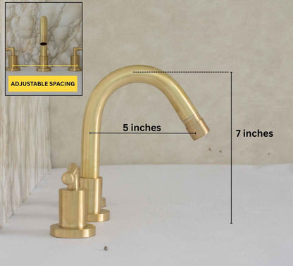 Unlacquered Brass Single Hole Faucet | Solid Brass Lever Handle Mixer Tap | Compact Bathroom Faucet – HANSA HANDICRAFT