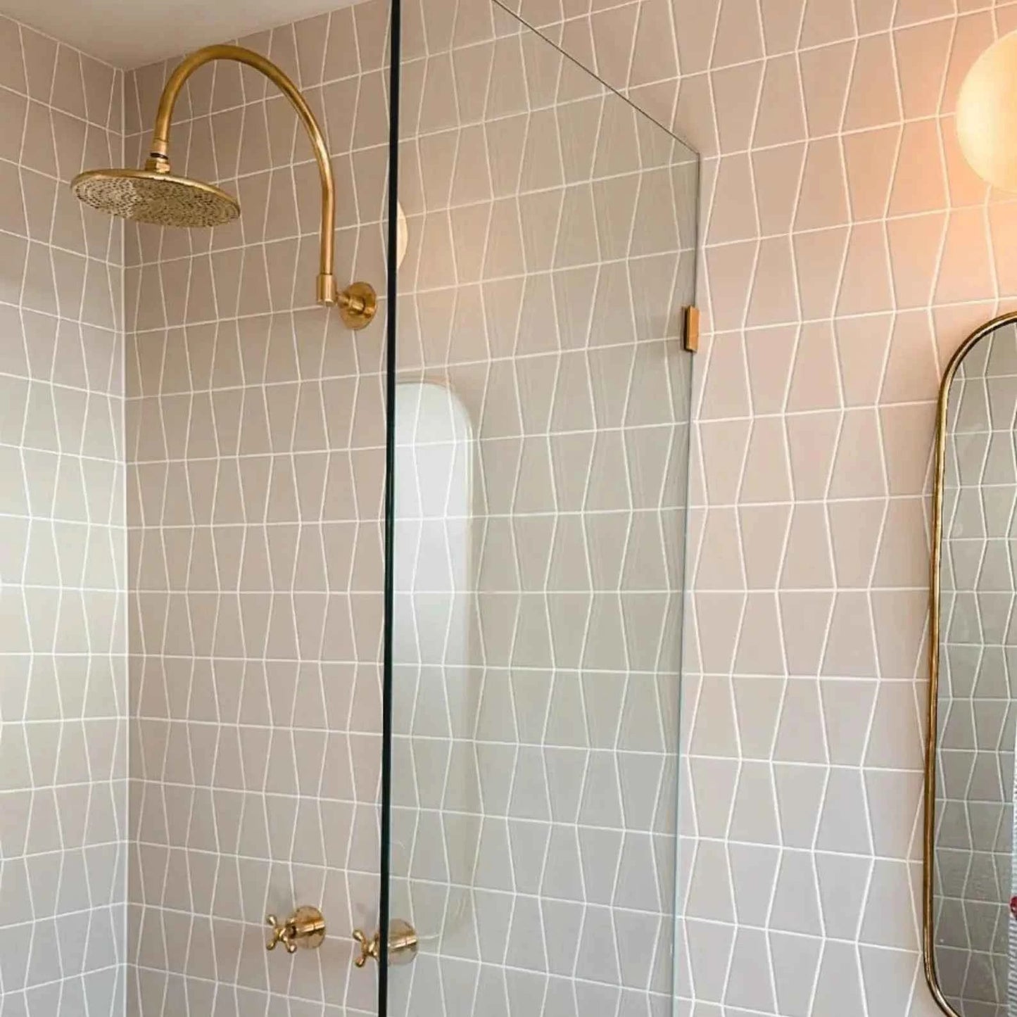 Unlacquered Solid Brass Shower Head and Arm – Round Rainfall Bathroom Shower Set | HANSA HANDICRAFT