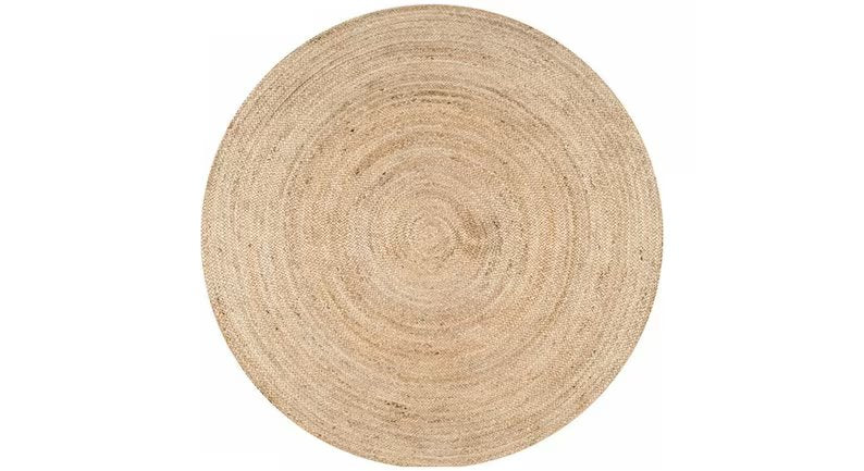 Hand-braided Natural round Jute Rug | 120cm jute round Rug / Natural Jute Round Rug, Bohemian/Boho / Circular Natural Rug 120 cm In Diameter