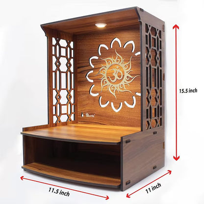 Home Decor Beautiful Wooden Pooja Stand for Home-Mandir Pooja Ghar