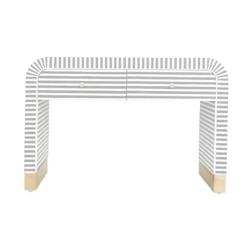 Bone Inlay Console, Console Table With 2 Drawers, Desk, Study Table, Entry Way Console, Inlay Console in Modern Pattern