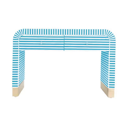 Bone Inlay Console, Console Table With 2 Drawers, Desk, Study Table, Entry Way Console, Inlay Console in Modern Pattern