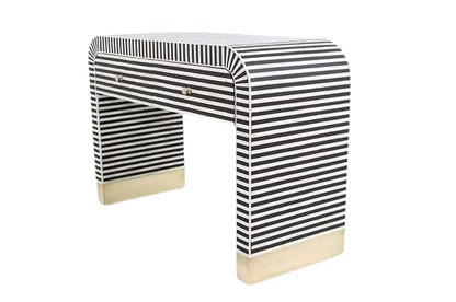 Bone Inlay Console, Console Table With 2 Drawers, Desk, Study Table, Entry Way Console, Inlay Console in Modern Pattern