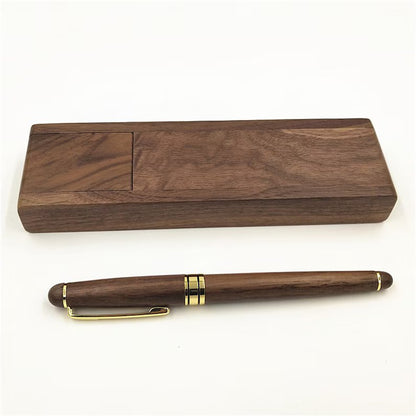 Walnut Pen Case, Wood Pen Set, Wood Pen Box, Wood Pen, Pen Stand, Fold Up Pen Display Holder ,Pen Holder for Desk, Graduation Gifts, Christmas Gifts