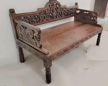 Indian handmade carved sofa sets / solid wood carved sofa sets with center table