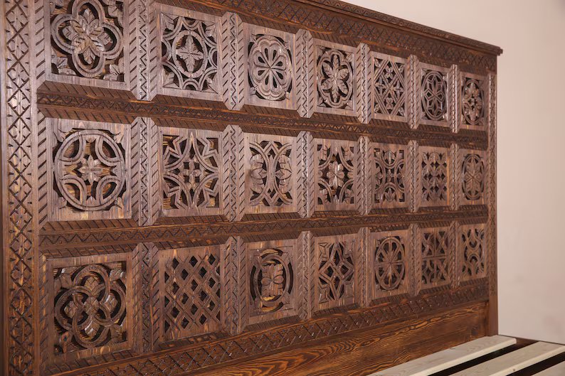 Moroccan Traditional Bed Frame, Handmade Bed Frame, Custom Bed Frame, Free Shipping