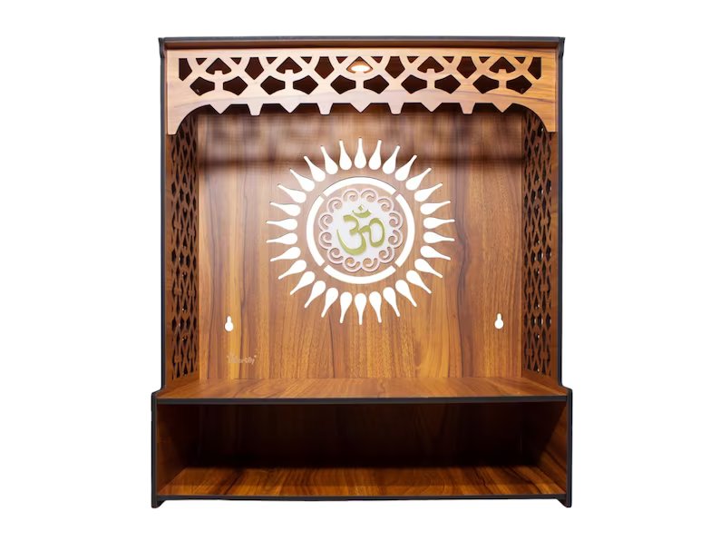 Home Office Beautiful Wooden Pooja Stand for Home/Mandir for Home/Temple Hindu God