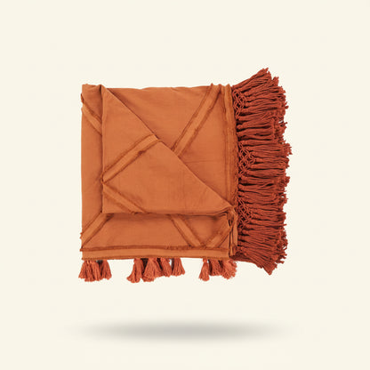 BERBER BED THROW | 300 x 240 CM | TERRACOTTA