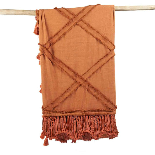 BERBER BED THROW | 300 x 240 CM | TERRACOTTA