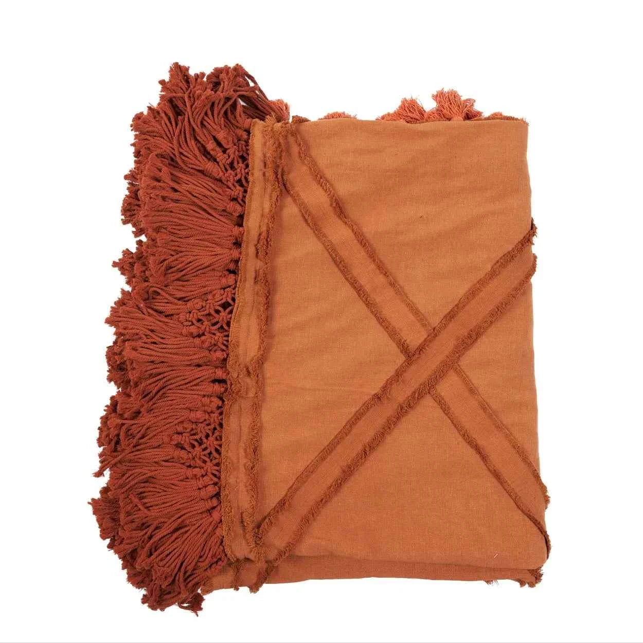 BERBER BED THROW | 300 x 240 CM | TERRACOTTA