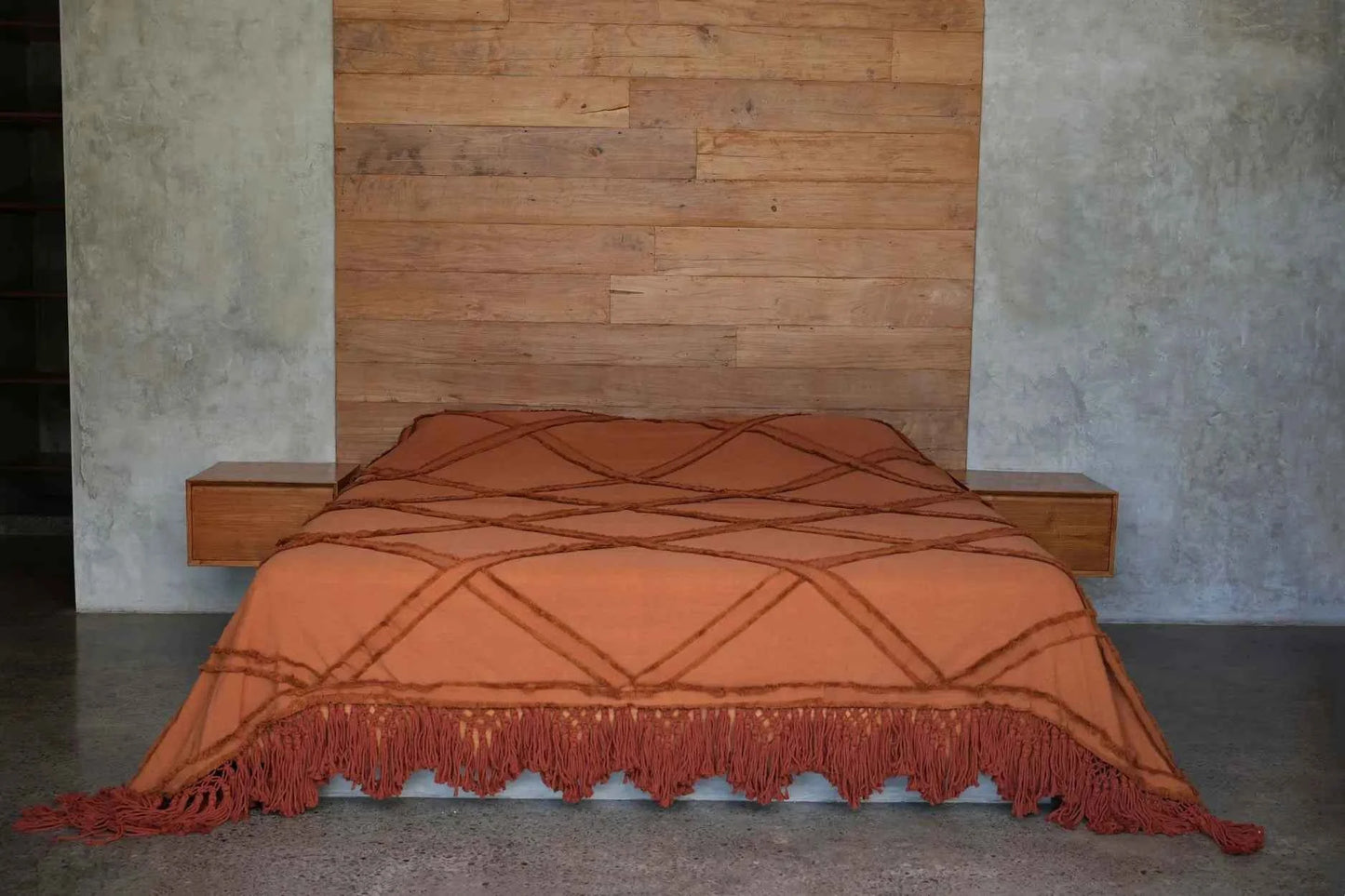 BERBER BED THROW | 300 x 240 CM | TERRACOTTA