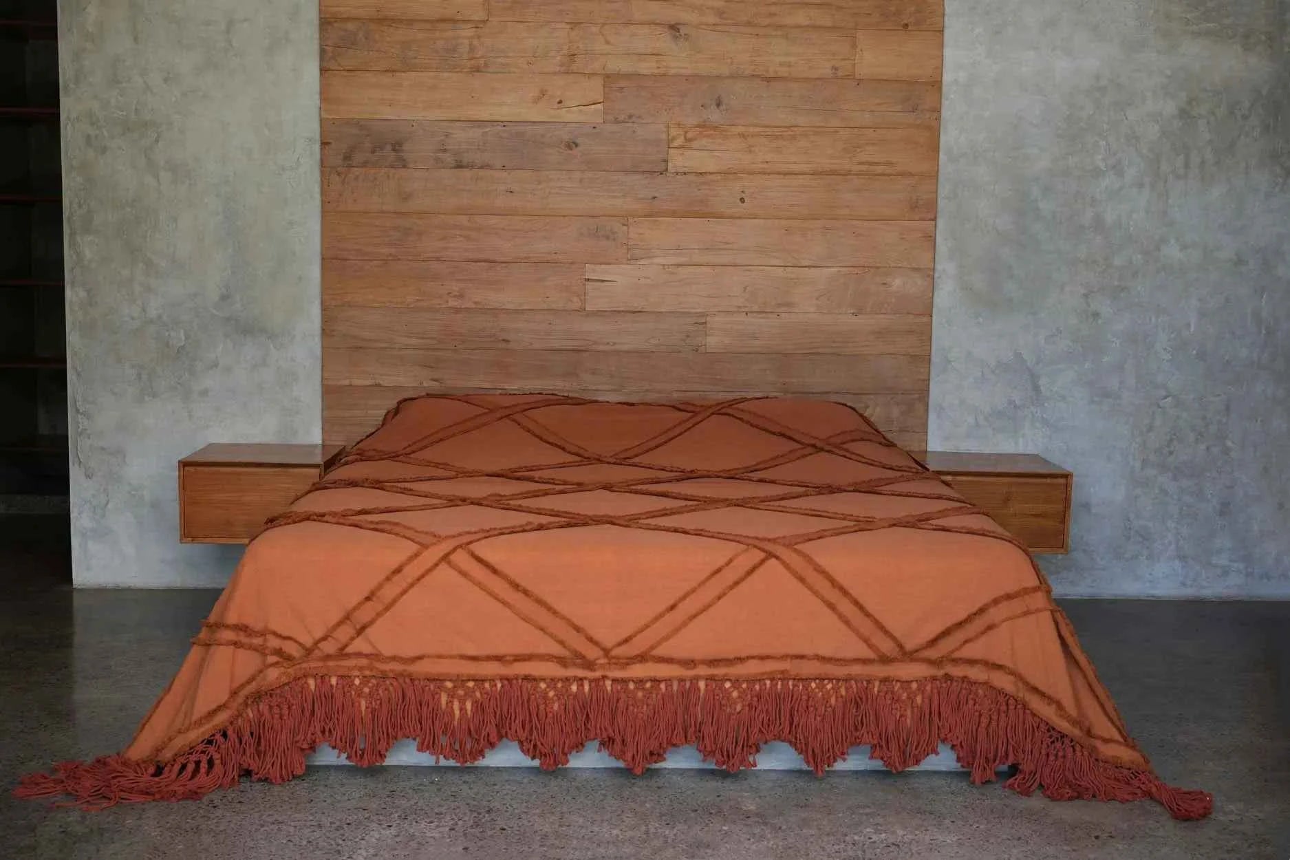 BERBER BED THROW | 300 x 240 CM | TERRACOTTA