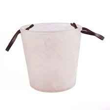 RESIN ICE BUCKET | PINK WHITE & LEATHER STRAPS