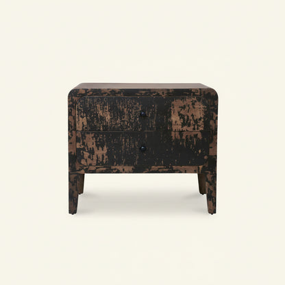 IRIS VINTAGE DISTRESSED BLACK NIGHTSTAND